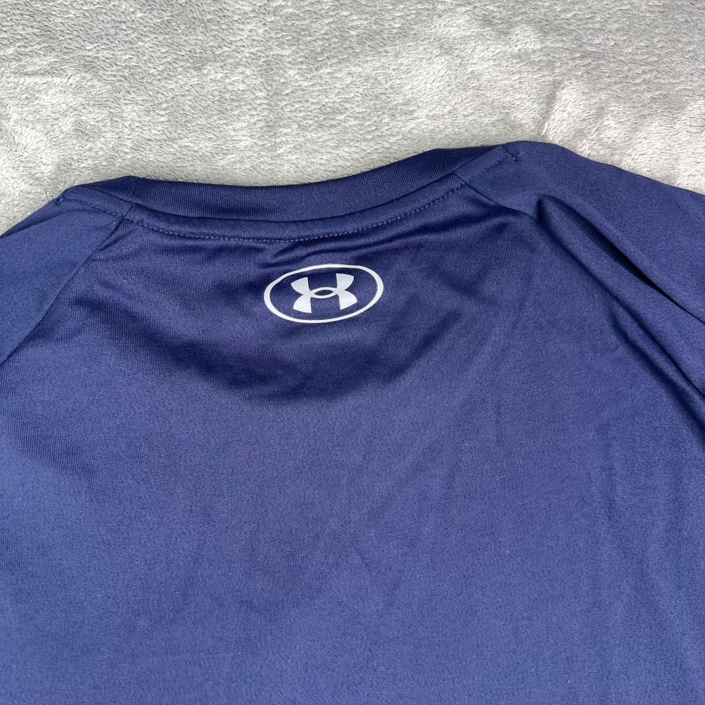 Under Armour Memphis Showboats UFL Navy Blue Tech‎ Long Sleeve Shirt Mens Large - Picture 7 of 11